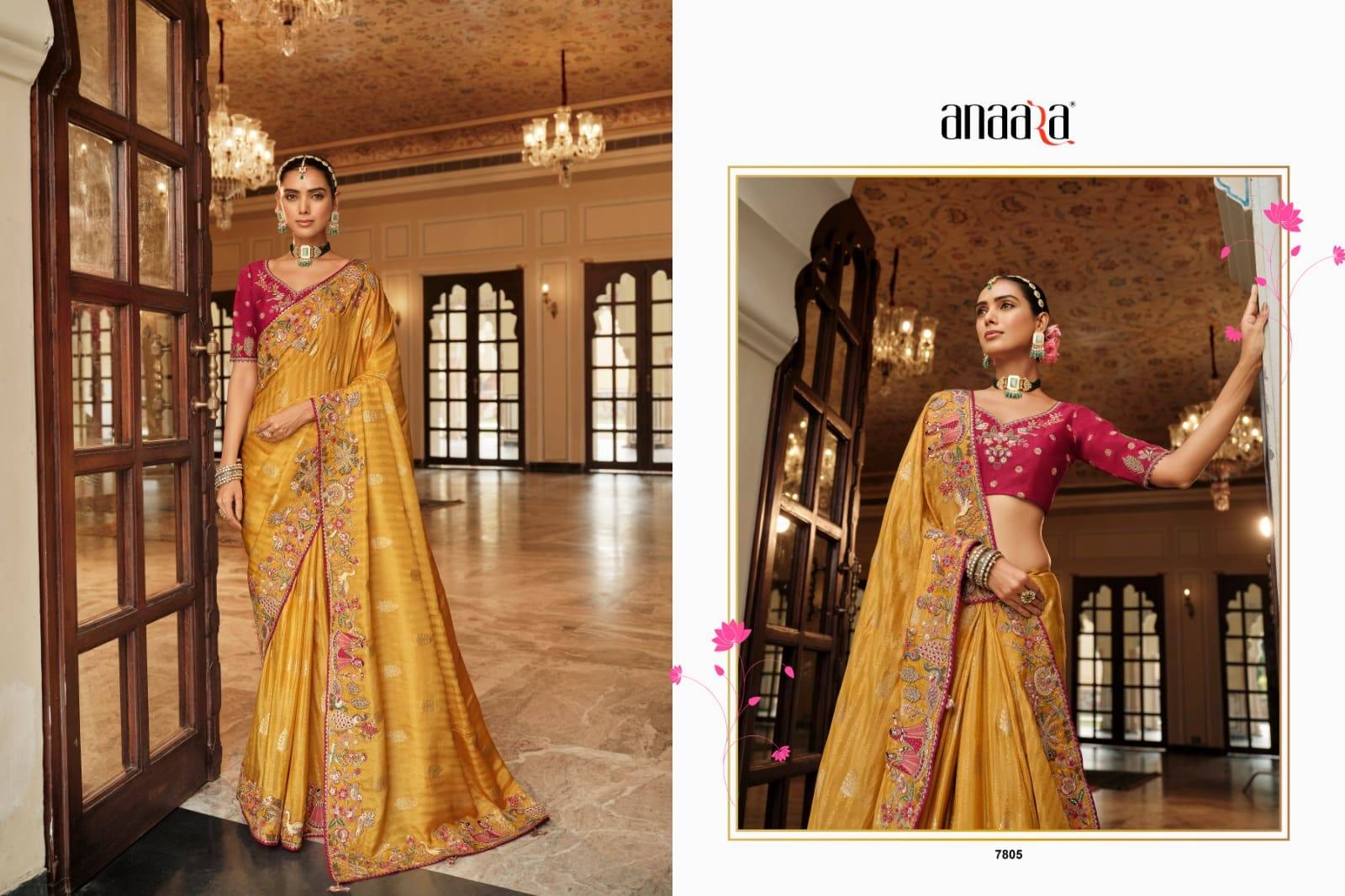 Anaara 7801 Series By Tathastu 7801 To 7812 Series Indian Traditional Bridal Wear Collection Beautiful Stylish Fancy Colorful Party Wear & Occasional Wear Silk Sarees At Wholesale Price